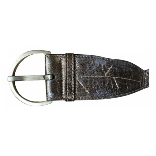 Pre-owned Escada Leather Belt In Gold