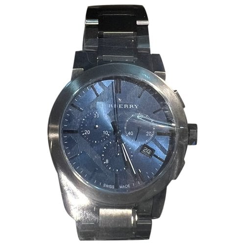 Pre-owned Burberry Watch In Anthracite