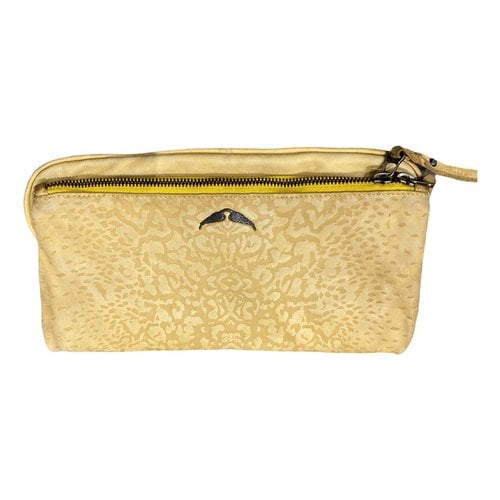 Pre-owned Zadig & Voltaire Leather Clutch Bag In Yellow