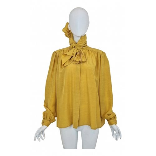 Pre-owned Valentino Silk Blouse In Yellow