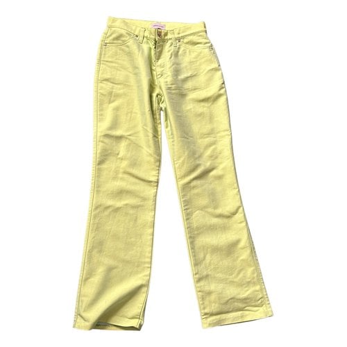Pre-owned Versace Trousers In Green