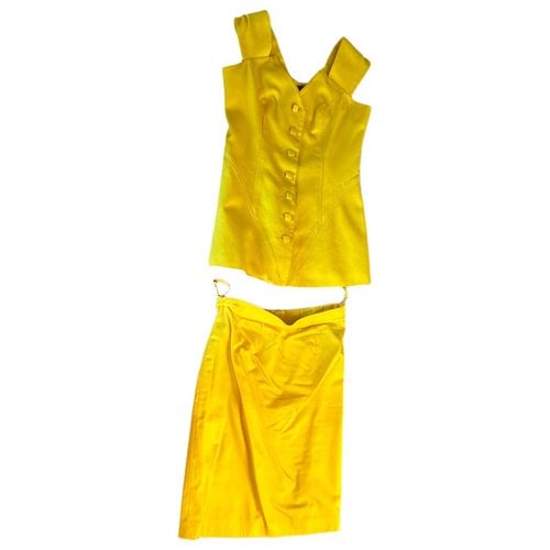 Pre-owned Rabanne Skirt Suit In Yellow