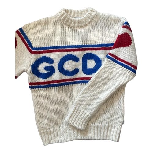 Pre-owned Gcds Wool Pull In White