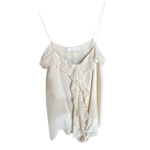 Pre-owned Chloé Silk Camisole In White