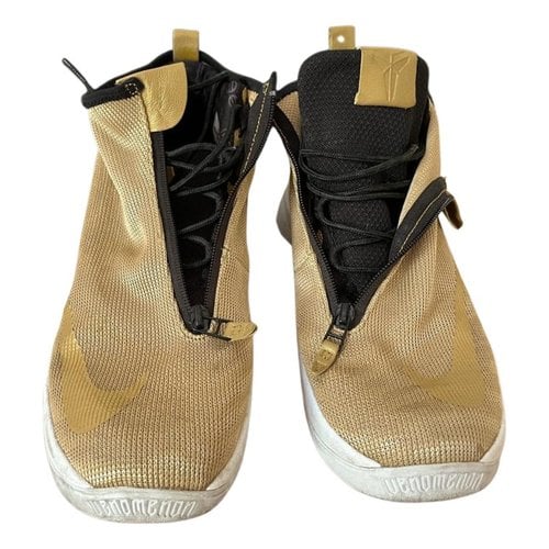 Pre-owned Nike High Trainers In Gold