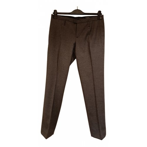 Pre-owned Costume National Wool Trousers In Grey