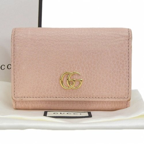 Pre-owned Gucci Marmont Wallet In Pink