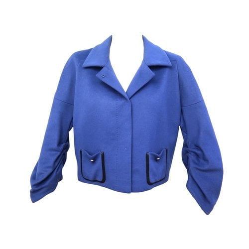 Pre-owned Valentino Cashmere Jacket In Blue