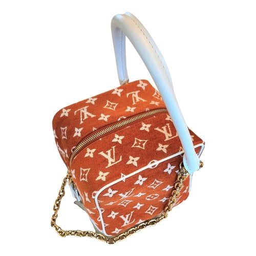 Pre-owned Louis Vuitton Square Bag Cloth Handbag In Orange