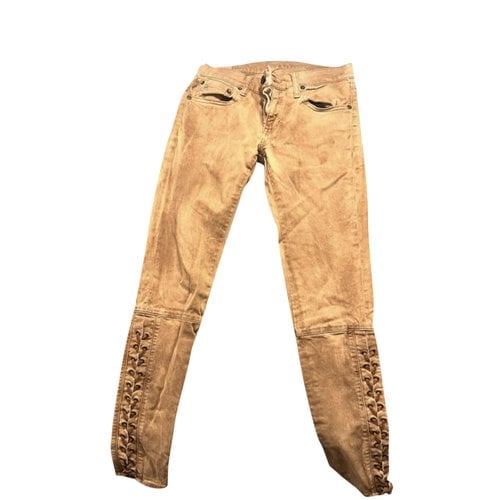 Pre-owned Ralph Lauren Slim Jeans In Beige