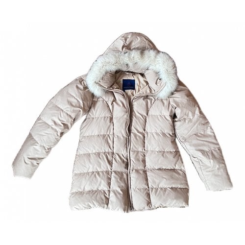 Pre-owned Moncler Classic Puffer In Beige