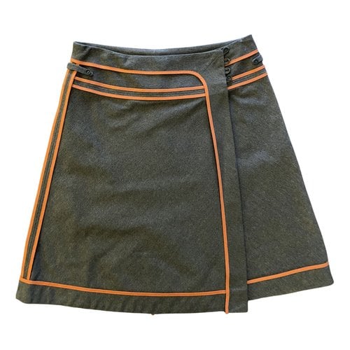 Pre-owned Tara Jarmon Wool Mid-length Skirt In Grey