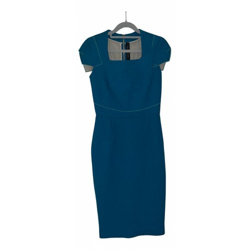 Pre-owned Roland Mouret Wool Mid-length Dress In Blue