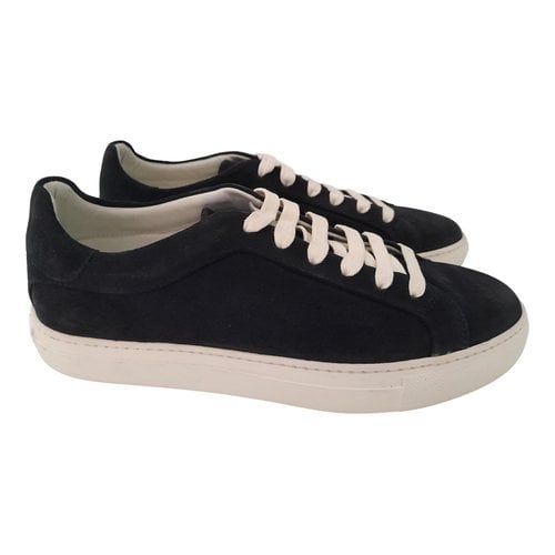 Pre-owned Massimo Dutti Trainers In Navy