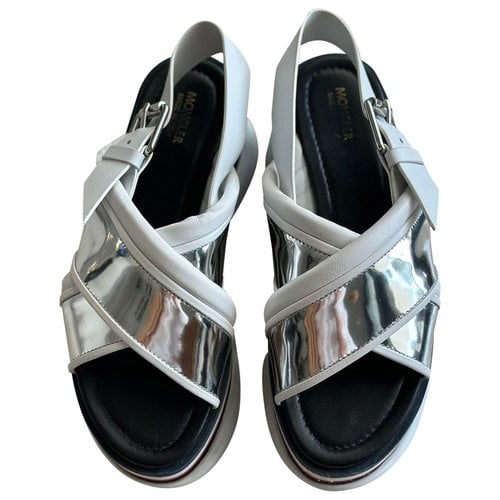 Pre-owned Moncler Leather Sandal In Multicolour