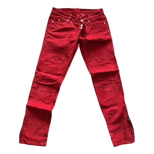 Pre-owned Dsquared2 Straight Pants In Red