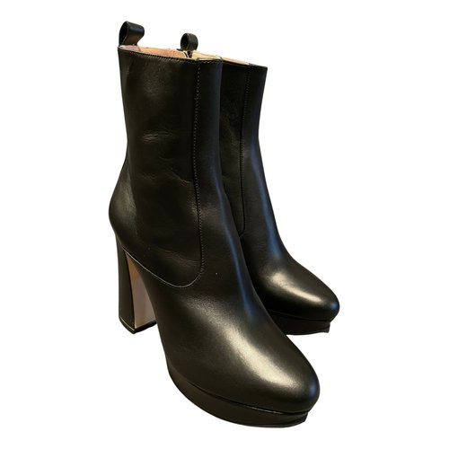 Pre-owned Nicholas Kirkwood Leather Ankle Boots In Black