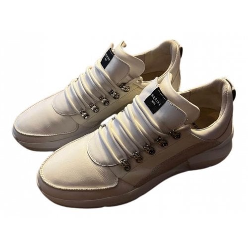Pre-owned Nubikk Leather Low Trainers In White