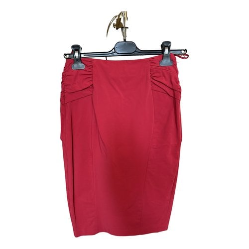Pre-owned Elisabetta Franchi Mid-length Skirt In Red