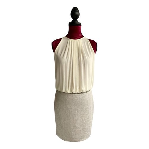 Pre-owned Max & Co Silk Mid-length Dress In Beige