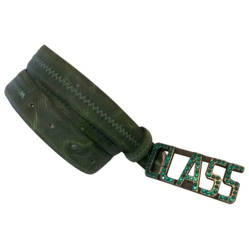 Pre-owned Class Cavalli Leather Belt In Green