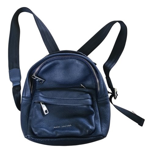 Pre-owned Marc Jacobs Leather Backpack In Navy