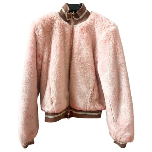 Pre-owned Patrizia Pepe Faux Fur Jacket In Pink