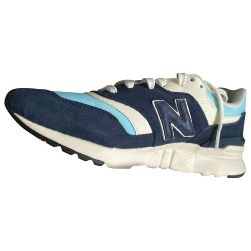 Pre-owned New Balance Leather Trainers In Blue