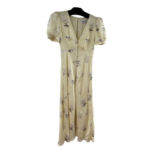 Pre-owned Self-portrait Mid-length Dress In Yellow
