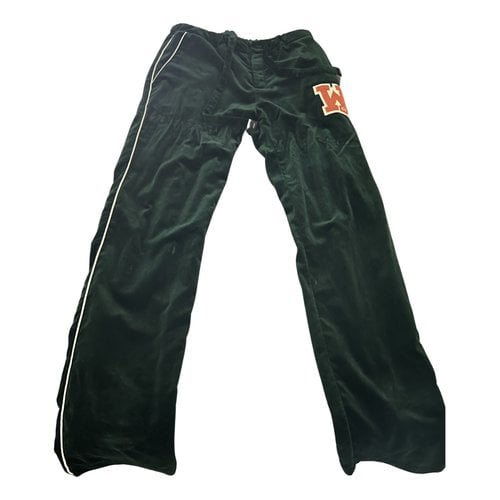 Pre-owned Off-white Trousers In Green