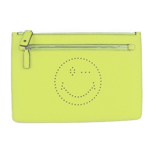 Pre-owned Anya Hindmarch Leather Mini Bag In Yellow