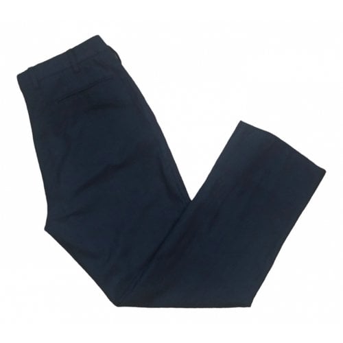 Pre-owned Incotex Wool Trousers In Anthracite