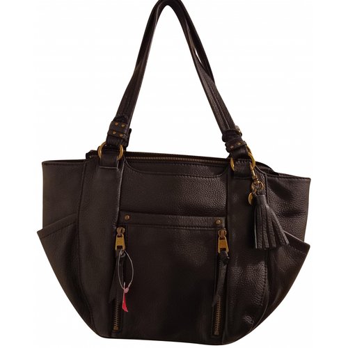 Pre-owned The Sak Leather Tote In Black