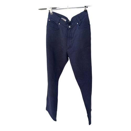 Pre-owned Versace Straight Jeans In Blue