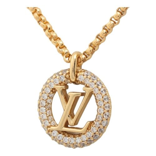 Pre-owned Louis Vuitton Louise Necklace In Gold