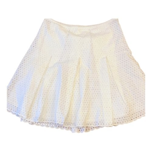 Pre-owned Tommy Hilfiger Mini Skirt In White