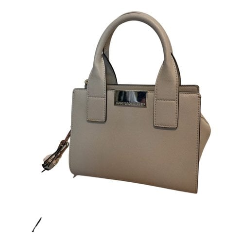 Pre-owned Karl Lagerfeld Handbag In Grey