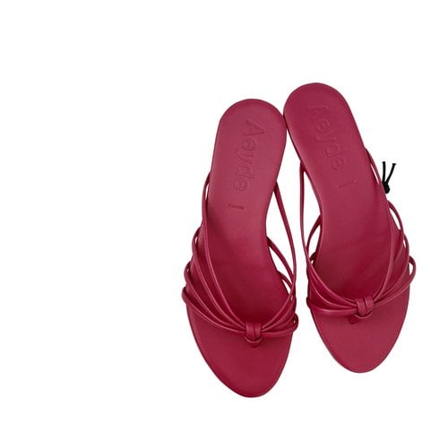Pre-owned Aeyde Leather Sandals In Pink