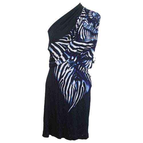 Pre-owned Roberto Cavalli Mid-length Dress In Navy
