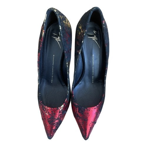 Pre-owned Giuseppe Zanotti Velvet Heels In Multicolour