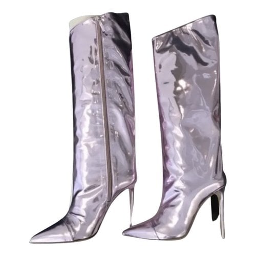 Pre-owned Alexandre Vauthier Leather Boots In Pink
