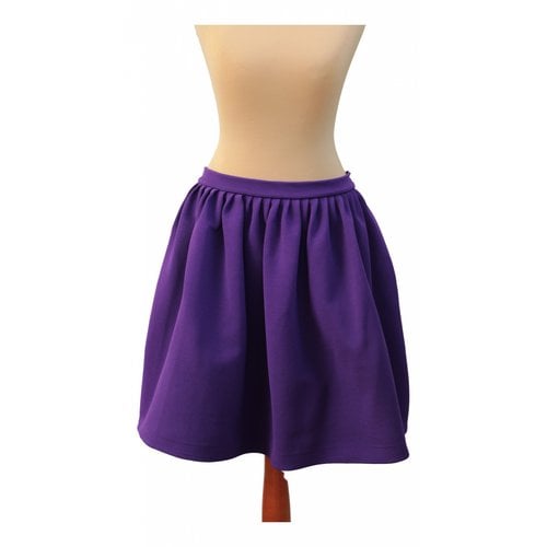 Pre-owned Miu Miu Mini Skirt In Purple