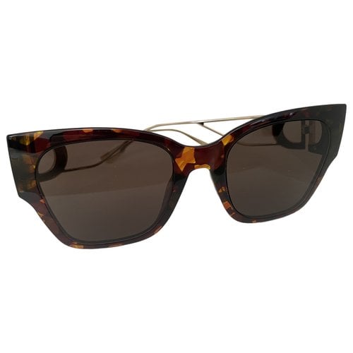 Pre-owned Dior 30montaigne1 Oversized Sunglasses In Brown