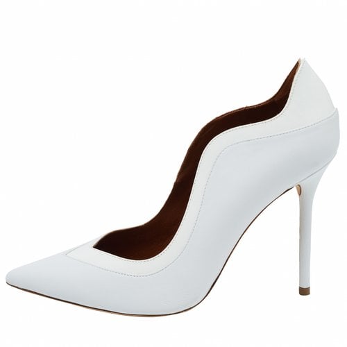 Pre-owned Malone Souliers Leather Heels In White