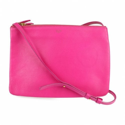 Pre-owned Celine Trio Leather Handbag In Pink
