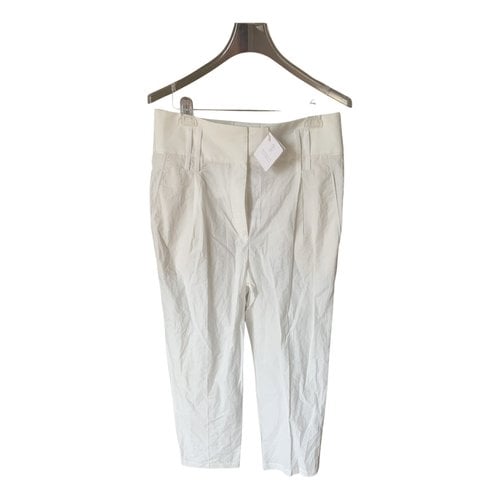 Pre-owned Brunello Cucinelli Trousers In White
