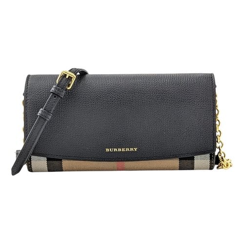 Pre-owned Burberry Leather Crossbody Bag In Black