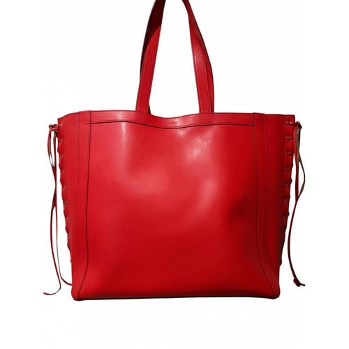 Pre-owned Max Mara Leather Handbag In Red
