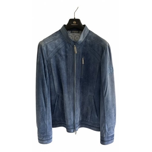 Pre-owned Stefano Ricci Leather Jacket In Blue