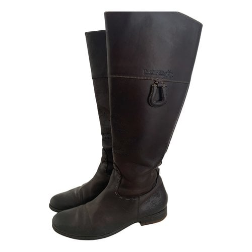 Pre-owned La Martina Leather Boots In Brown